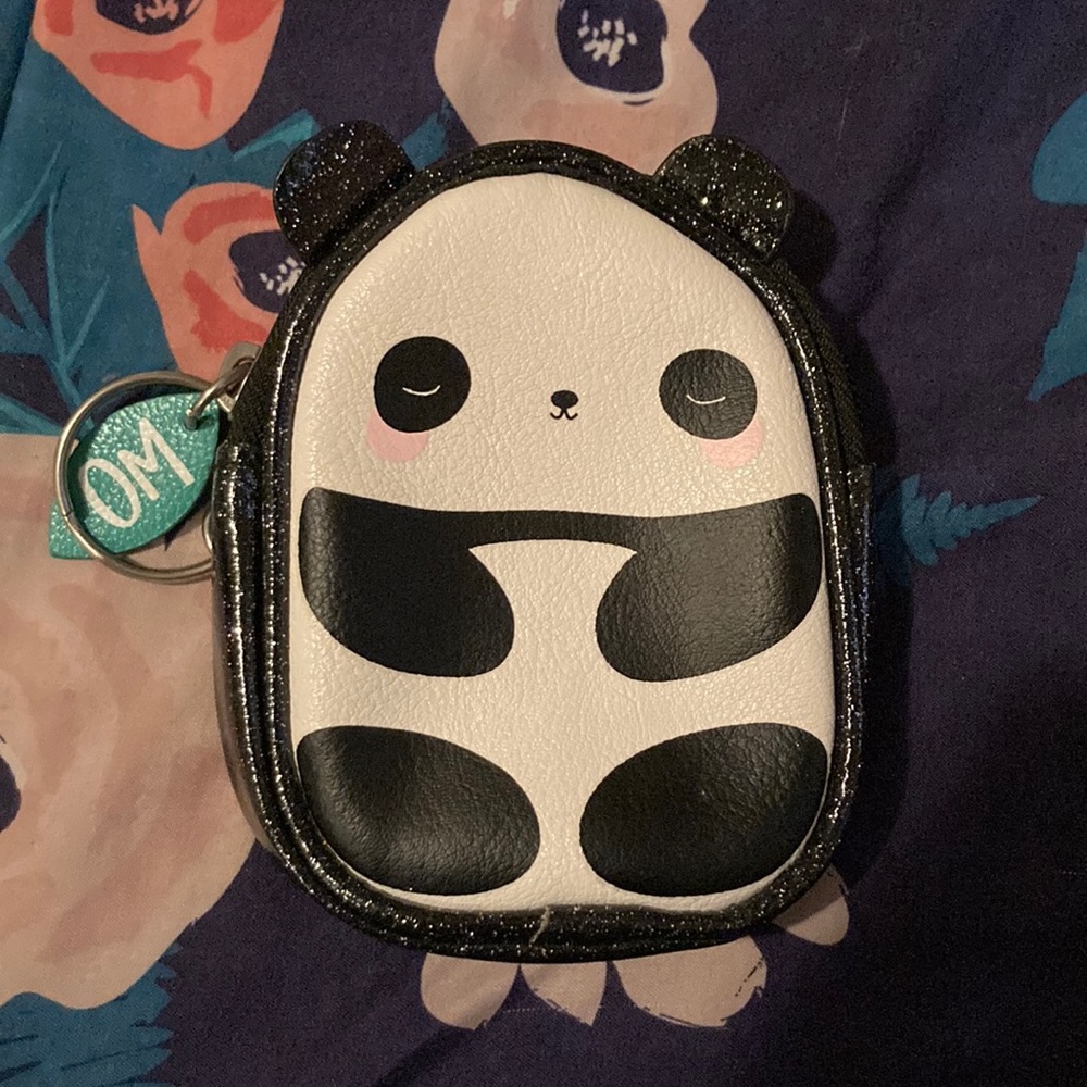Adorable Panda keychain with glitter